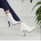 2021 Winter Fashion Women Boots Beige Pointed Toe Elastic Ankle Boots Heels Shoes Autumn Winter Female Socks Original Leather 2021 Winter Fashion Women Boots Beige Pointed Toe Elastic Ankle Boots Heels Shoes Autumn Winter Female Socks Original Leather