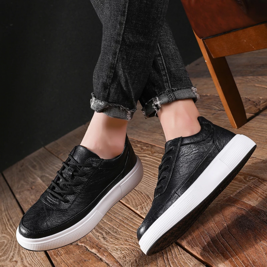 2020 Classic Oxfords Leather Men's Shoes Lace Up Breathable Formal Office for Man Big Size 39-44 Flats Casual Shoes Men *