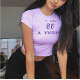 Sexy Alphabet Print Funny T Shirts Women Clothes 2020 Summer Harajuku Ladies Tops Short Sleeve Streetwear Short Tshirt Feminina