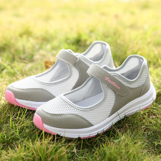 Women's Vulcanize Shoes Summer Hook & Loop Shallow Female Casual Shoes Air Mesh Breathable Platform Wear-resistant Daily Walking Women's Vulcanize Shoes Summer Hook & Loop Shallow Female Casual Shoes Air Mesh Breathable Platform Wear-resistant Daily Walking